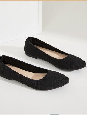 Classic Women's Basic Black Flats - Comfortable Everyday Slip-Ons
